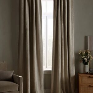 Quince European Linen Flax Blackout Curtain